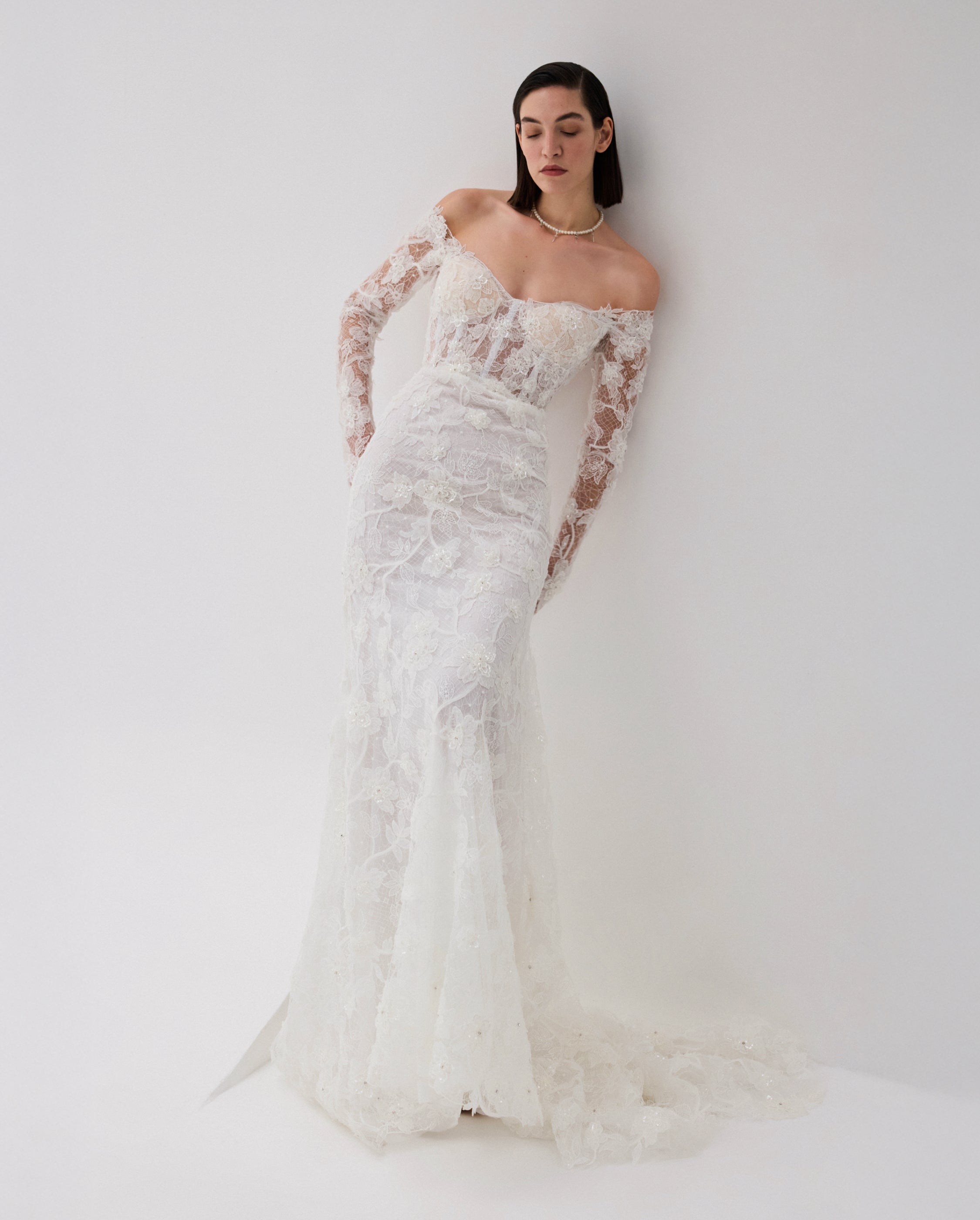 dita lace dress Badgley Mischka Dita + Overskirt